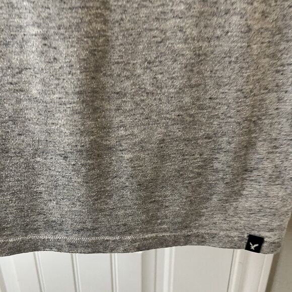 American Eagle Henley T-Shirt Mens Size S Seriously Soft Short Sleeve Gray - Picture 2 of 8